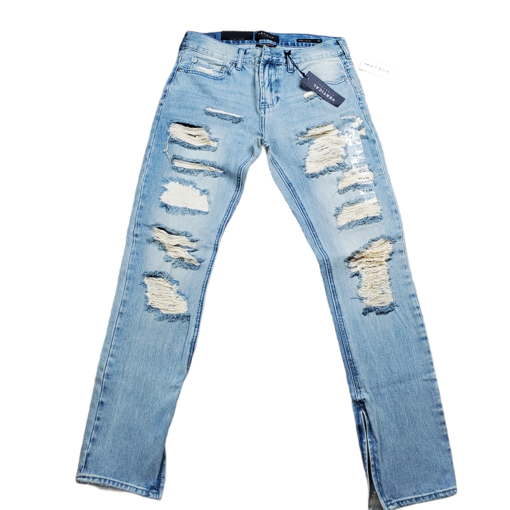 Pacsun Light Wash Destroyed Skinny Jean